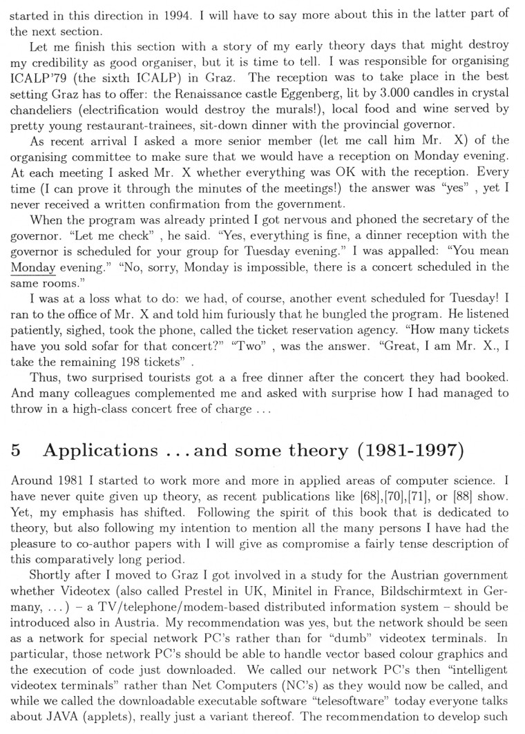 The MSW years (1975-1981), Applications ... and some theory (1981-1997)