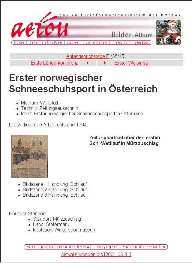 Erster norwegischer Schneeschuhsport in �sterreich