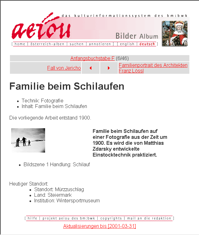 Familie beim Schilaufen