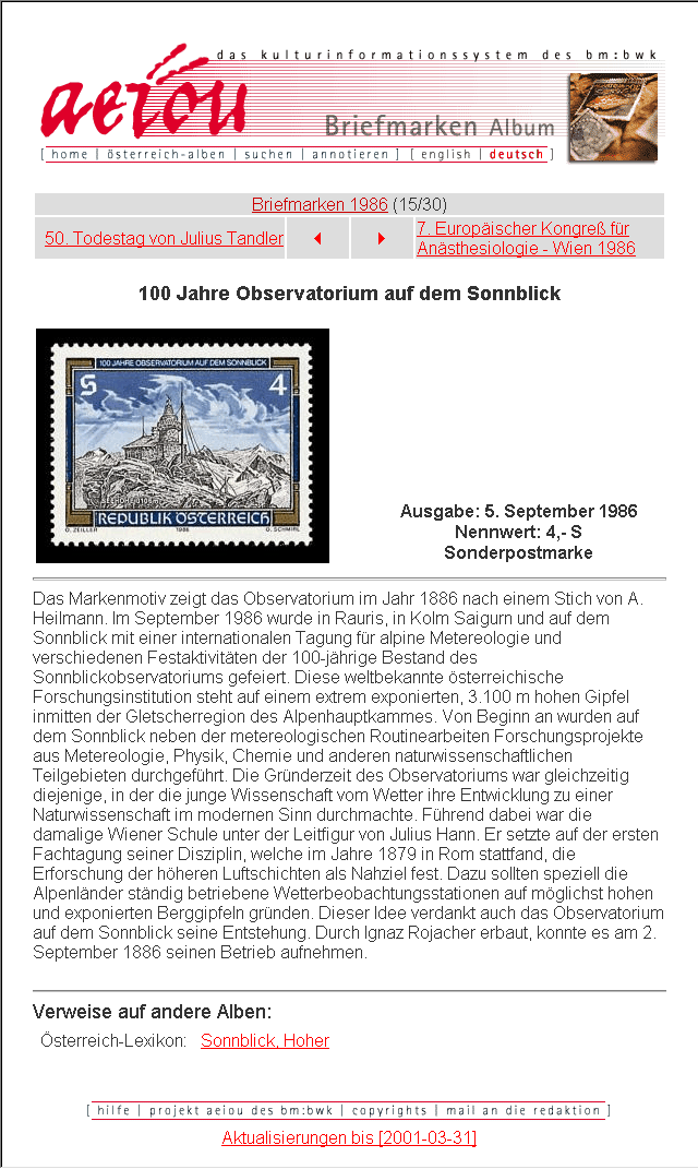 100 Jahre Observatorium Sonnblick