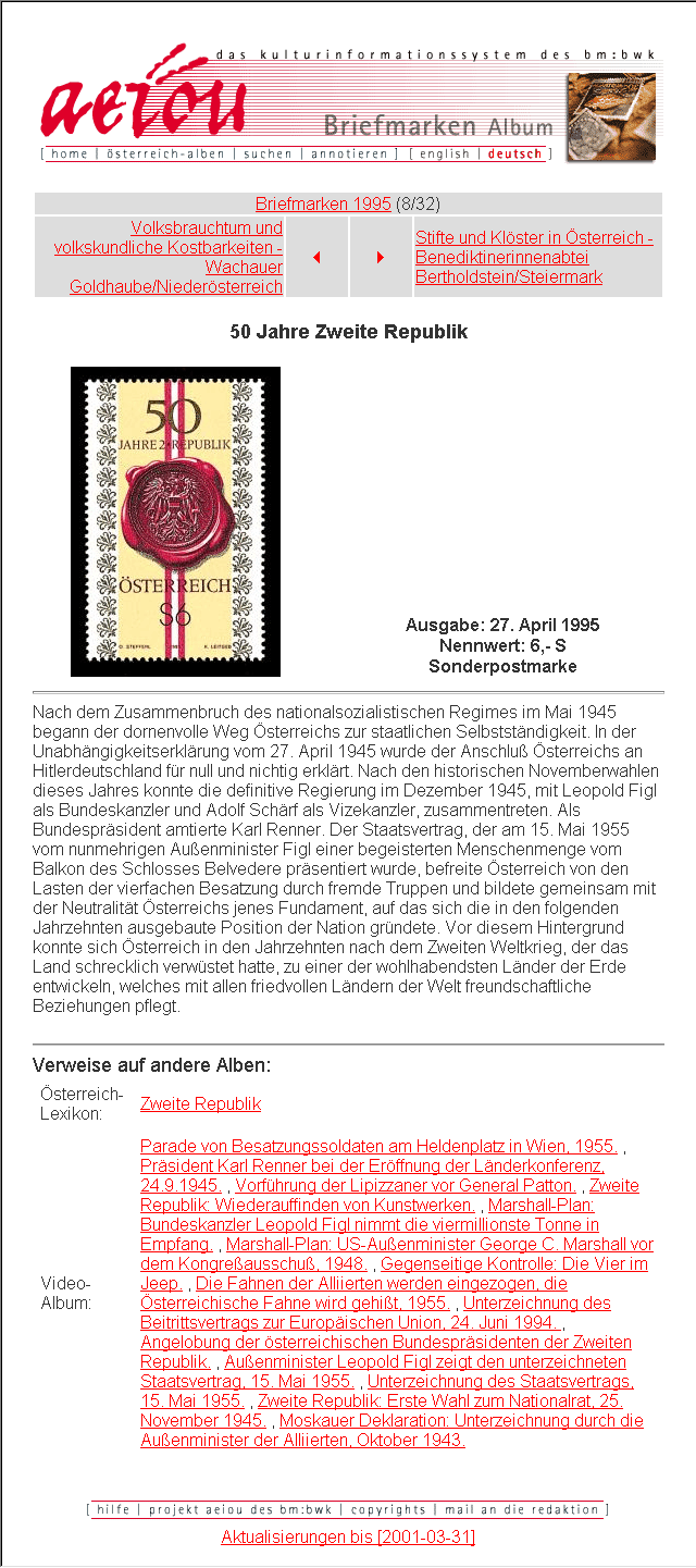 50 Jahre Zweite Republik