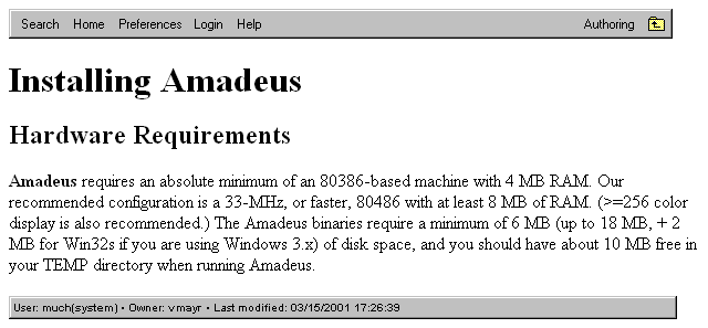 Hardware Voraussetzungen