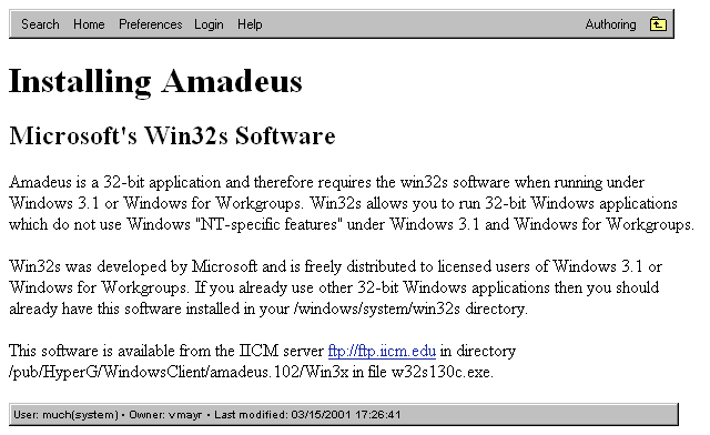 Software Voraussetzungen