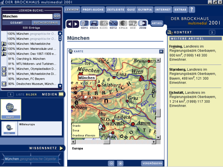 Umfangreiches Kartenmaterial