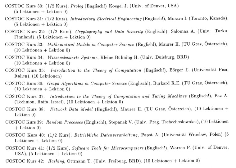 COSTOC Kursliste (2)