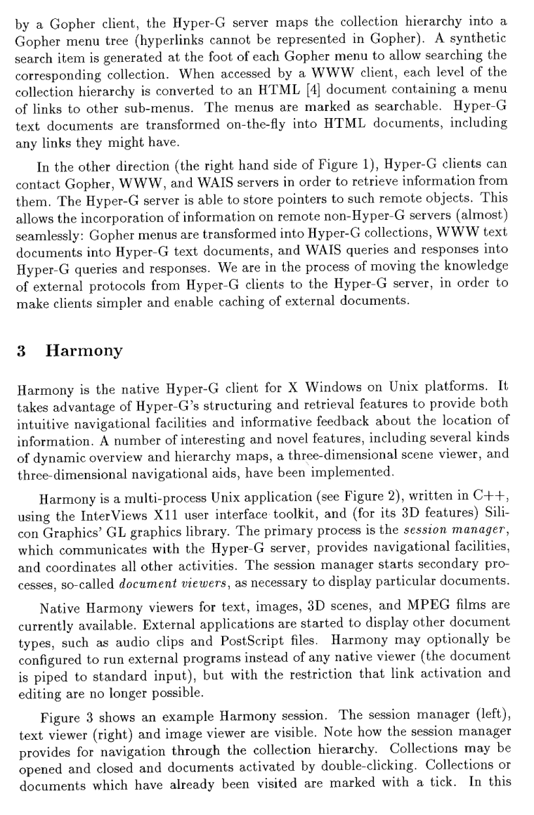 Hyper-G and its Harmony client (4)