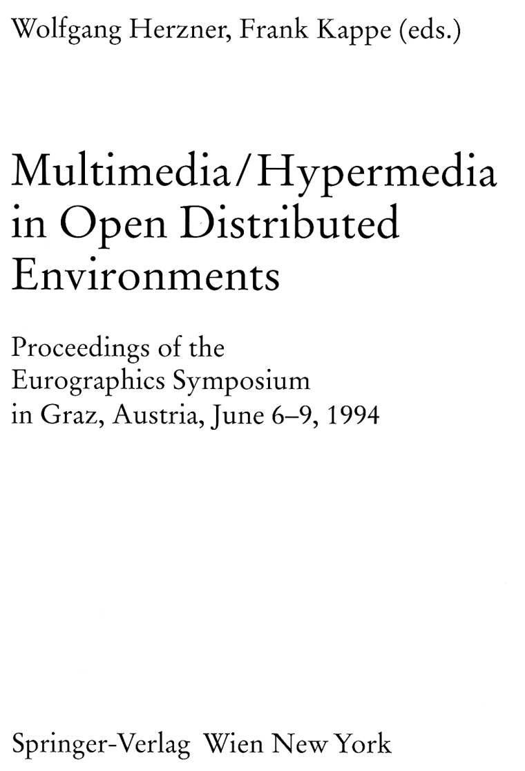 Proceedings of Eurographics 1994