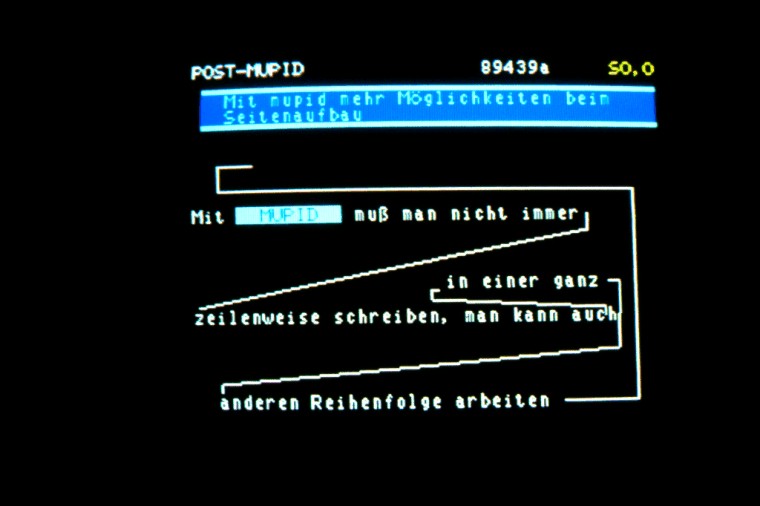 BTX MUPID, Seitenaufbau, Beispiel