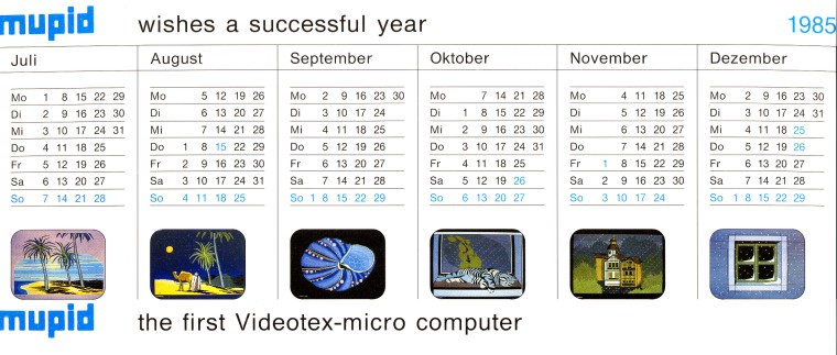 Mupid Kalender 1985